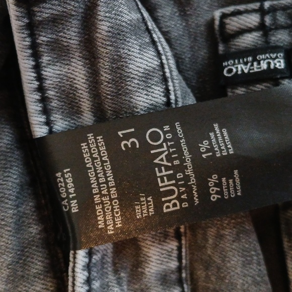 Buffalo Grey Black Jeans Hi-Rise Kristi Mom Denim by David Britton Size 31 - Picture 8 of 10